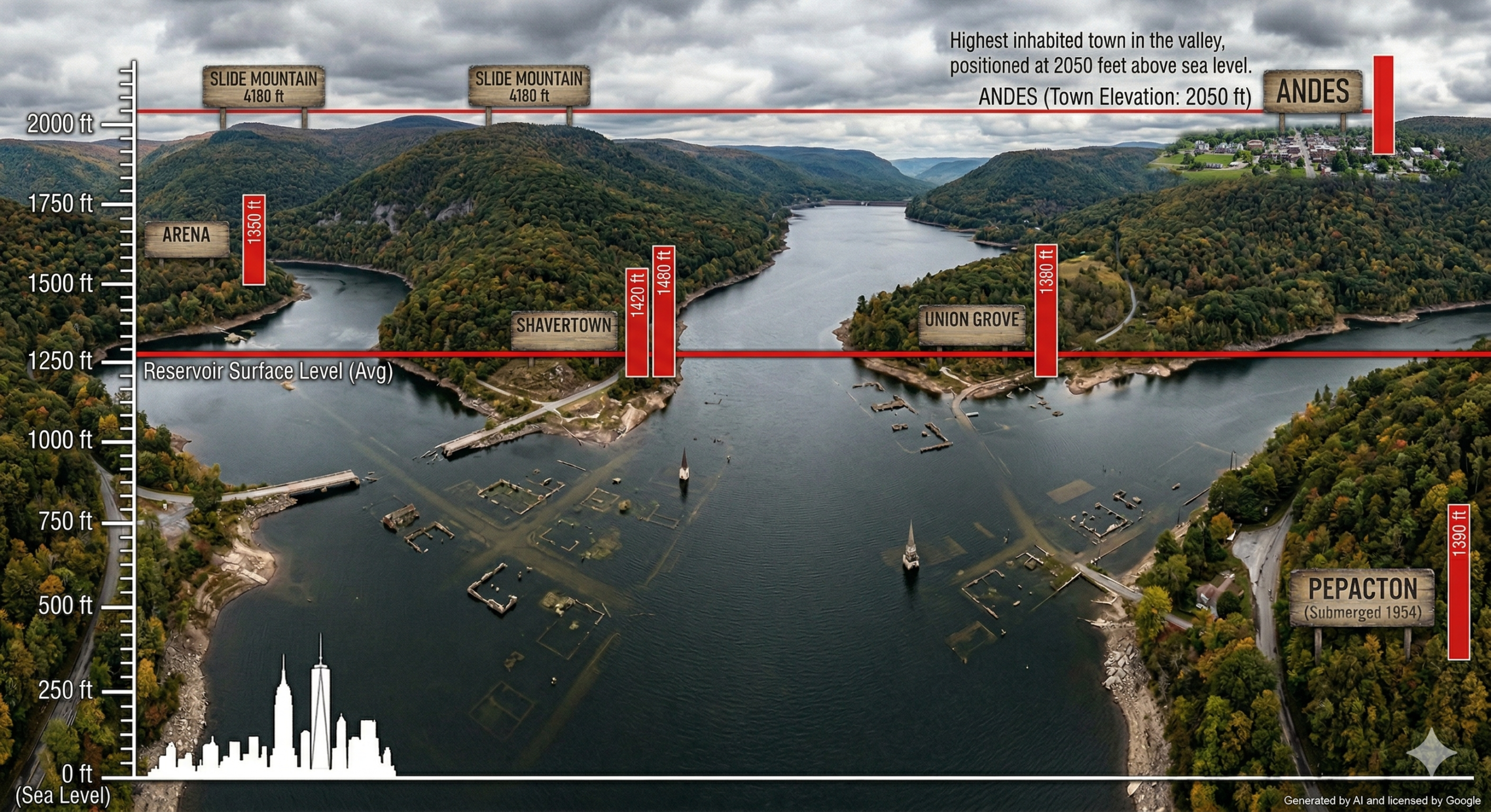 Where is “land of the sky” for NYC’s invisible river?